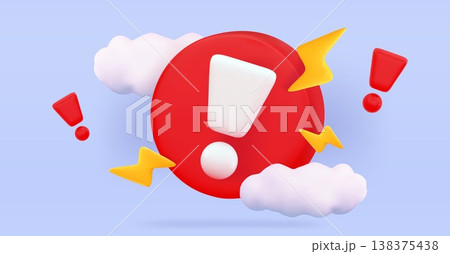 3d Emergency exclamation Triangular sign with exclamation mark and magnifying glass Concept urgent notification 3d Emergency exclamation Triangular sign with exclamation mark and magnifying glass Concept urgent notification 138375438