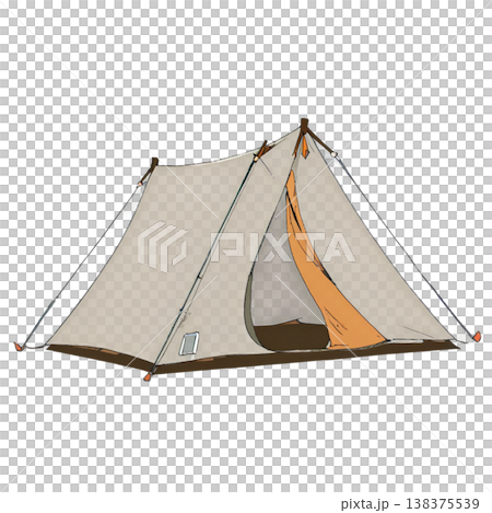 アウトドア、テント、キャンプ、焚火、アウトドアチェア、透過、自然、山、ハイキング、キャンプギア 138375539