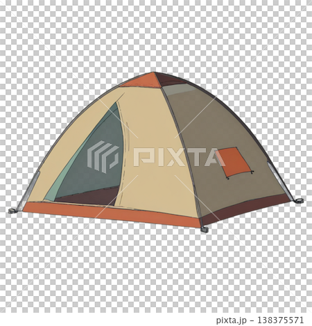 アウトドア、テント、キャンプ、焚火、アウトドアチェア、透過、自然、山、ハイキング、キャンプギア 138375571
