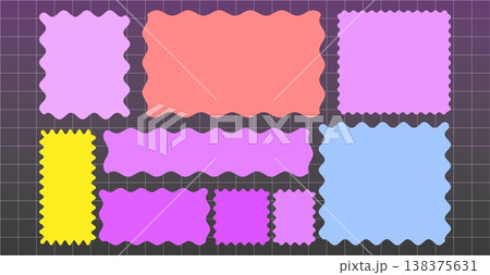 Wavy organic rectangle Set modern brutalism frames Wavy jagged edge frames Geometric zig zag stickers Abstract doodle liquid shapes Wavy organic rectangle Set modern brutalism frames Wavy jagged edge frames Geometric zig zag stickers Abstract doodle liquid shapes 138375631