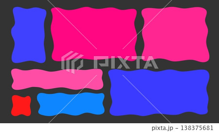 Wavy organic rectangle Set modern brutalism frames Wavy jagged edge frames Geometric zig zag stickers Abstract doodle liquid shapes Wavy organic rectangle Set modern brutalism frames Wavy jagged edge frames Geometric zig zag stickers Abstract doodle liquid shapes 138375681