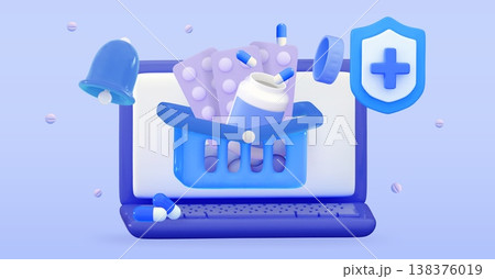3d online pharmacy Medical drug store online Buy medical pills shopping concept Prescription bottle pad pills 3d online pharmacy Medical drug store online Buy medical pills shopping concept Prescription bottle pad pills 138376019