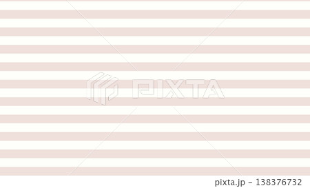 シンプルでシックなイメージに使いやすい薄茶色のボーダーパターン背景(パステル・横長・16:9) 138376732