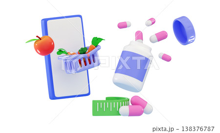 3d online medicine concept Telemedicine Order medicines Healthcare pharmacy store app 3d online medicine concept Telemedicine Order medicines Healthcare pharmacy store app 138376787