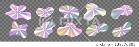 Set holographic stickers Template of hologram retro pictogram Hologram labels of different shapes Holographic stamp Set holographic stickers Template of hologram retro pictogram Hologram labels of different shapes Holographic stamp 138376805