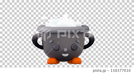 3d Cooking kitchen pot or saucepan cute kawaii character Stylized CGI icon object 3d Cooking kitchen pot or saucepan cute kawaii character Stylized CGI icon object 138377010