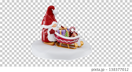 3D magical elf sleigh with gnome Skate full of christmas gifts Merry Christmas and Happy New Year Holiday Xmas background 3D magical elf sleigh with gnome Skate full of christmas gifts Merry Christmas and Happy New Year Holiday Xmas background 138377012