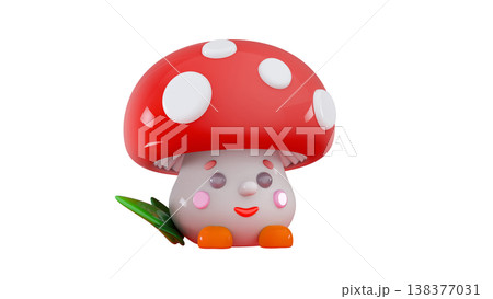 3D Magic mushroom character kawaii Cute fantasy or fairy fly agaric Toadstool Game asset or decoration 3D Magic mushroom character kawaii Cute fantasy or fairy fly agaric Toadstool Game asset or decoration 138377031