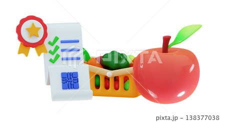 3d Quality control and product satisfaction research check HACCP Hazard Analysis Critical Control Business iso 138377038