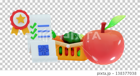 3d Quality control and product satisfaction research check HACCP Hazard Analysis Critical Control Business iso 138377038