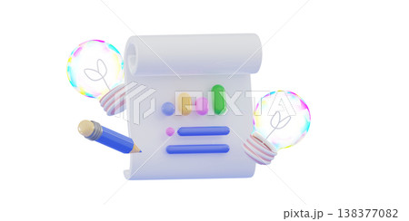 3D Student loan concept Diploma, pencil and lamps Financial literacy 3D Student loan concept Diploma, pencil and lamps Financial literacy 138377082