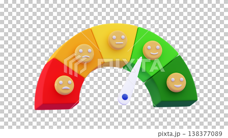 3d Satisfaction Stress level reduced Emotional overload Credit score or rating concept 3d Satisfaction Stress level reduced Emotional overload Credit score or rating concept 138377089