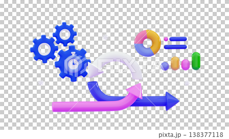 3d Agile development decisions methodology business concept Agile life rule cycle 138377118