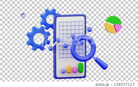 3d hitting dart target Trading graph Business start-up concept 138377127