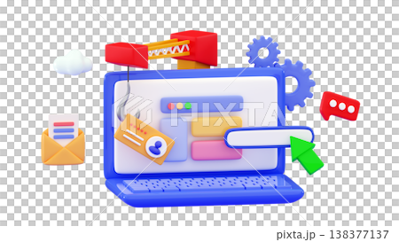 3d System update Upgrading concept Progress bar Website loading optimization 3d System update Upgrading concept Progress bar Website loading optimization 138377137