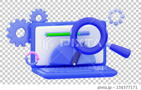 3d System update Upgrading concept Progress bar Website loading optimization 3d System update Upgrading concept Progress bar Website loading optimization 138377171