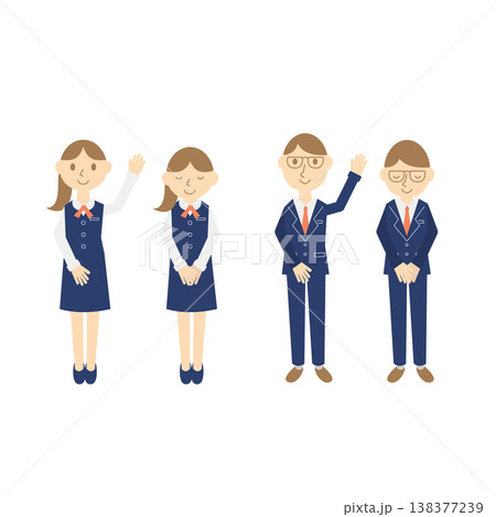 男性社員と女性社員 138377239