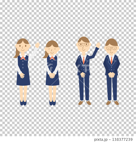 男性社員と女性社員 138377239
