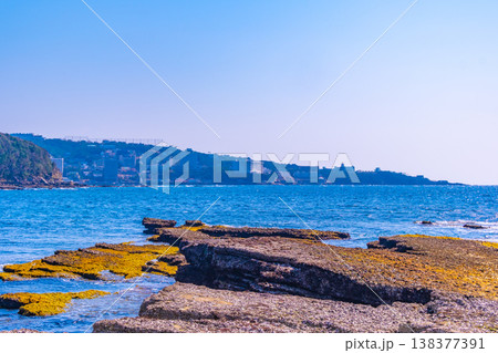 南紀白浜の海岸と温泉街 138377391