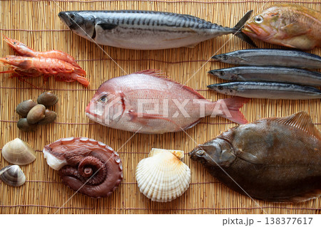一般的な魚介類のイメージ(6) 138377617