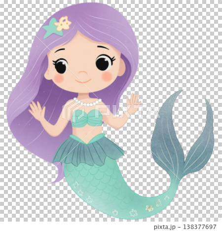 cute mermaid 138377697