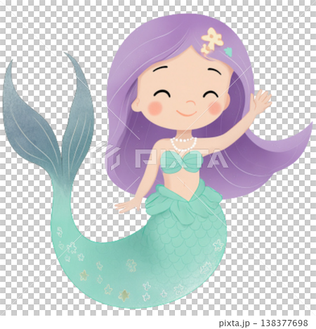 cute mermaid 138377698