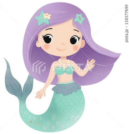 cute mermaid 138377699