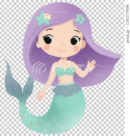 cute mermaid 138377699