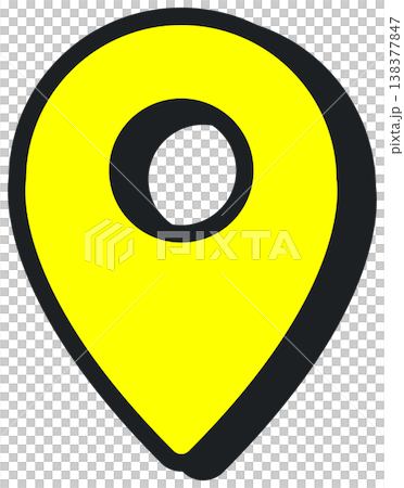 Modern Neo Brutalism Map Pin Icon with Pop Art Bold Outlines and Shadow Modern Neo Brutalism Map Pin Icon with Pop Art Bold Outlines and Shadow 138377847