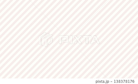 シンプルで使いやすい薄い茶色の斜めストライプパターン背景(パステル・横長・16:9) 138378176