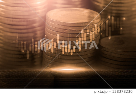 Stock market or forex trading graph and candlestick chart suitable for financial investment concept. Economy trends background for business idea and all art work design. Abstract finance background. Stock market or forex trading graph and candlestick chart suitable for financial investment concept. Economy trends background for business idea and all art work design. Abstract finance background. 138378230