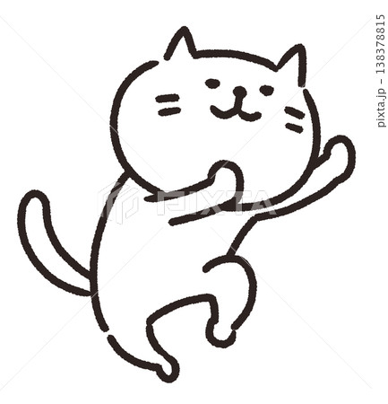 小躍りする猫のイラスト 138378815