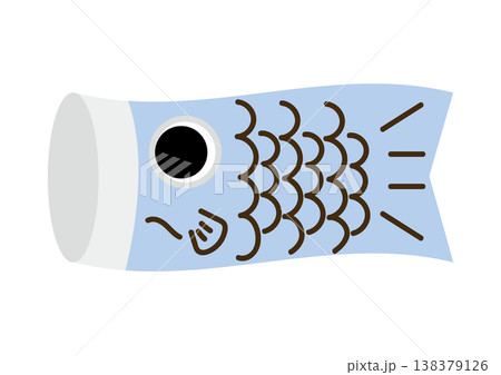 かわいいシンプルな鯉のぼり、子鯉、1匹 138379126