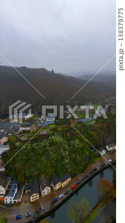 Esch-Sur-Sure, Wiltz, Grand Duche De Luxembourg, December 7, 2025, Riverside Houses Along Narrow 138379775