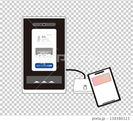 圖示說明如何在就醫時使用智慧型手機上的「我的號碼」健康保險卡。 138380123