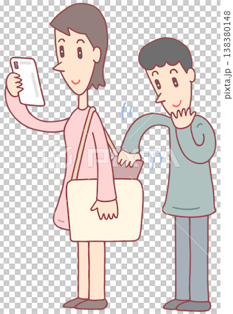 スマホ関連のイラスト - スマートフォン・スリ・盗み・注意散漫 138380148