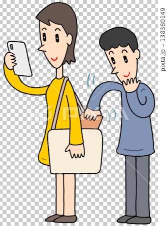 スマホ関連のイラスト - スマートフォン・スリ・盗み・注意散漫 138380149