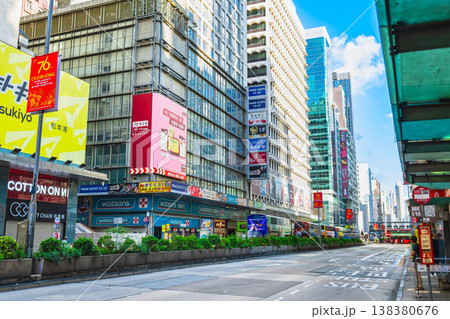 香港のメインストリート ネイザンロード 朝景 香港のメインストリート ネイザンロード 朝景 138380676