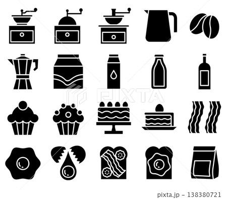 Cafe Icon Set - Glyph 138380721
