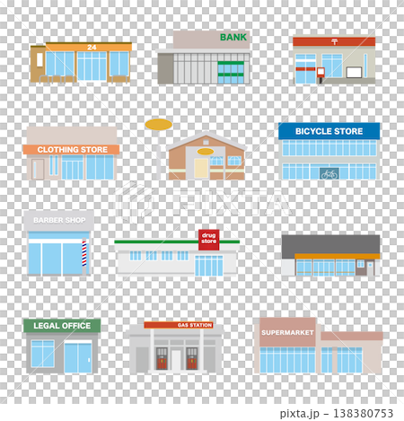 街邊商店插畫集 街邊商店插畫集 138380753