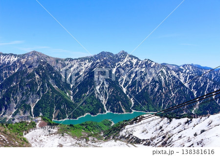 5月の黒部ダム　　　信州の自然　　　信州の風景　　　信州の景色 138381616