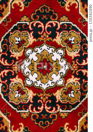 Red Asian Oriental Carpet Texture Background Red Asian Oriental Carpet Texture Background 138382890