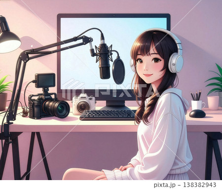 動画撮影するユーチューバー、YouTuber 138382943