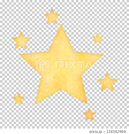 Star illustration watercolor painting 9 Star illustration watercolor painting 9 138382969