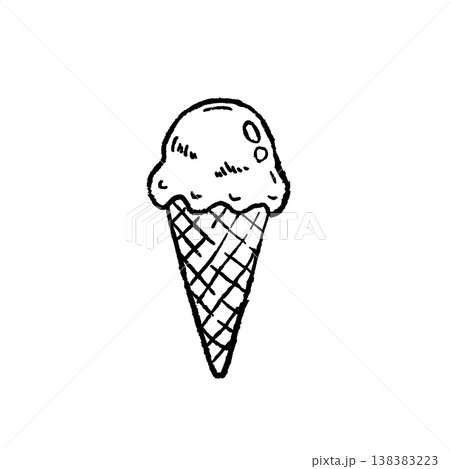Ice cream cone ink doodle, hand drawn summer dessert illustration, food whimsical brushstroke set. Sweet dairy scoop, waffle gelato vintage art, snack print. Cold treat, ice cream cone doodle deco Ice cream cone ink doodle, hand drawn summer dessert illustration, food whimsical brushstroke set. Sweet dairy scoop, waffle gelato vintage art, snack print. Cold treat, ice cream cone doodle deco 138383223
