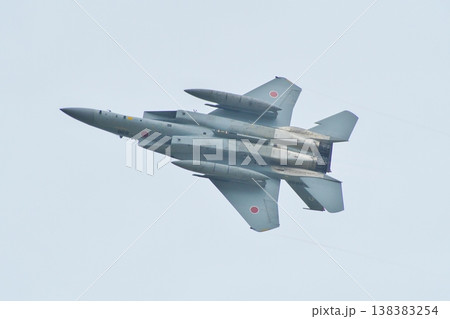 航空祭で機動飛行を行う航空自衛隊のF-15 138383254