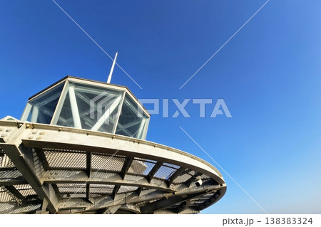 Top of the Enoshima Sea Candle, a famous observation tower in Fujisawa, Japan 138383324
