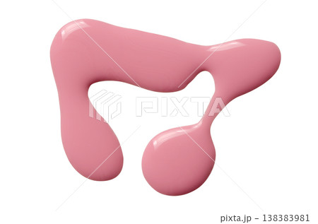 A sample of pink matte nail polish. Isolated on a white background. A sample of pink matte nail polish. Isolated on a white background. 138383981