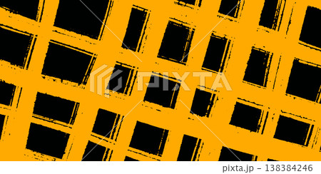 Abstract Yellow Grid Brush Stroke Lattice Pattern Abstract Yellow Grid Brush Stroke Lattice Pattern 138384246