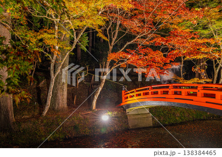森町の遠江国一宮小國神社の紅葉の風景(静岡県) 138384465